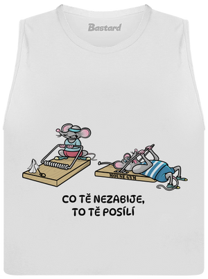 Co tě nezabije dámské tílko volné White