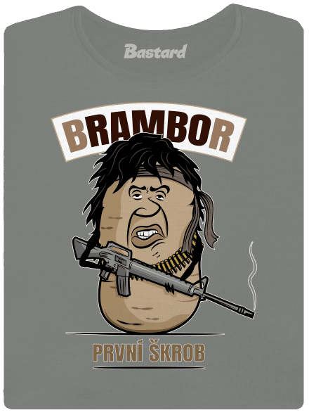 Brambor dámské tričko Dark Gray Melange