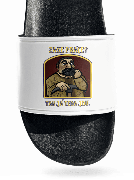 Zase práce? pantofle White