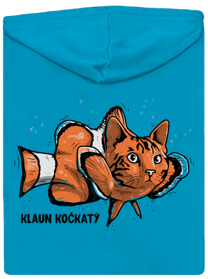 Klaun Kočkatý dámská mikina na zip Blue Atol