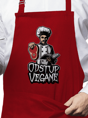 Odstup vegane zástěra Red