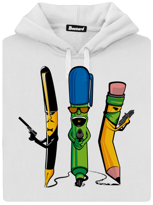 Psací gang dámská mikina klokanka White