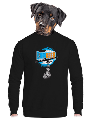 BomBeer unisex mikina bez kapuce Black