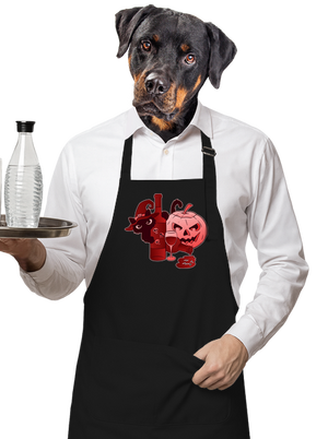 Hello, víno zástěra Black