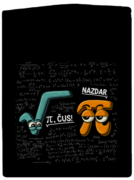 Pí, čus! pánská mikina na zip Black