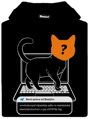 Kočka na klávesnici dětská mikina klokanka Black