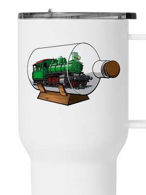 Lokomotiva v láhvi termohrnek White