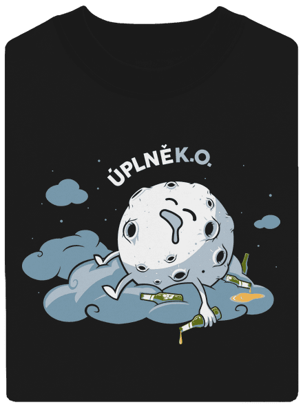 Úplně K. O. unisex mikina bez kapuce Black