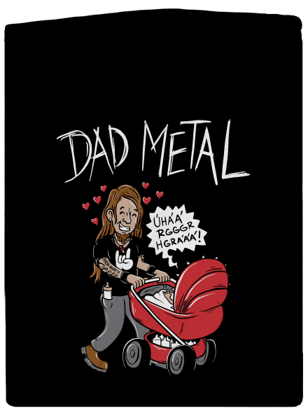 Dad metal dámská mikina na zip Black