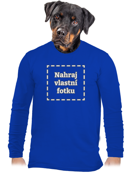 Vlastní potisk pánské dlouhý rukáv Royal Blue