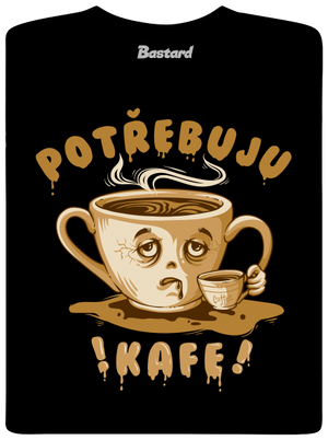 Potřebuju kafe pánské tričko Black