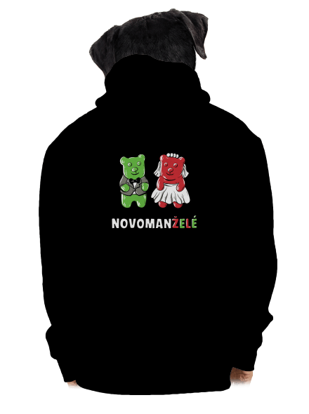 Novomanželé z želé pánská mikina na zip Black