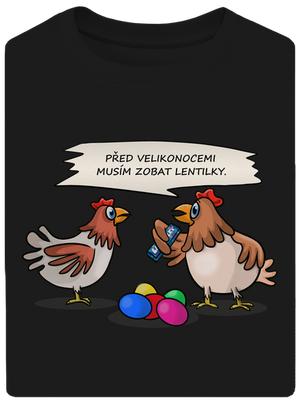 Slepice před Velikonocemi unisex tričko oversized Black