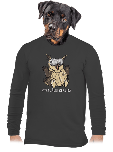 Výrtuální realita pánské dlouhý rukáv Dark Grey