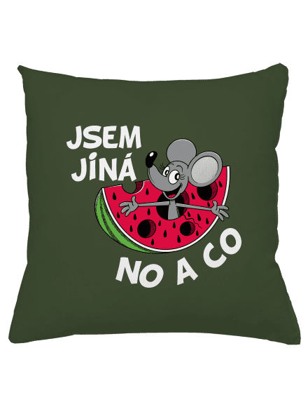 Jsem jiná polštář Olive Green
