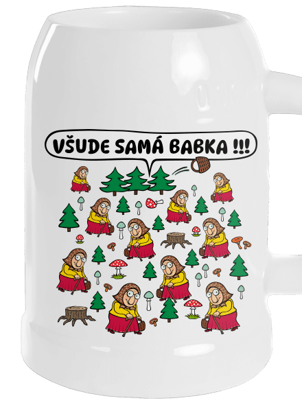 Všude samá babka půllitr White