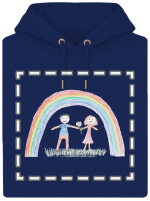 Dětské kresby - nahraj vlastní unisex mikina premium Navy