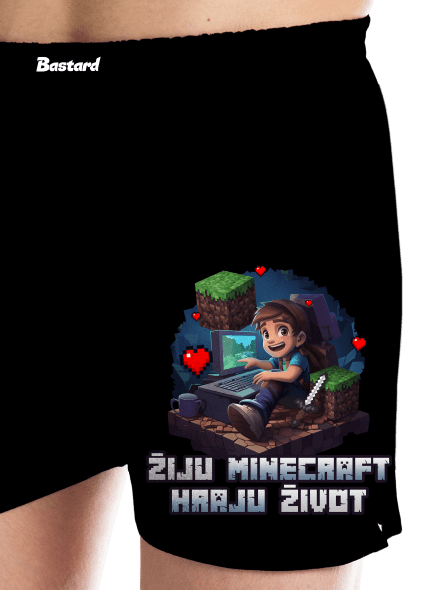 Žiju Minecraft pánské trenky Black