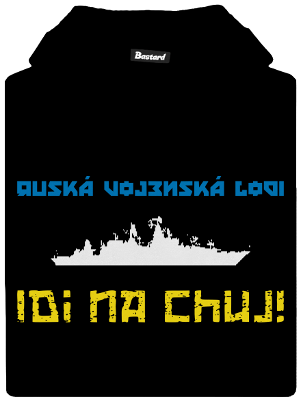Ukrajina - Lodi idi na chuj dětská mikina klokanka Black