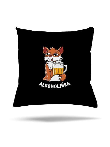 Pivní Alkoholiška polštář Black