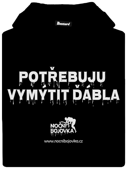 Potřebuji vymýtit ďábla dámská mikina klokanka Black