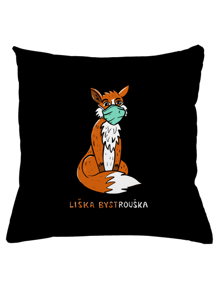 Liška Bystrouška polštář Black