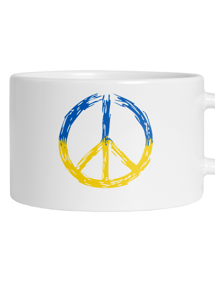 Ukrajina - Peace hrnek makronka White