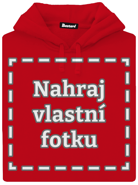 Vlastní potisk pánská mikina klokanka Red