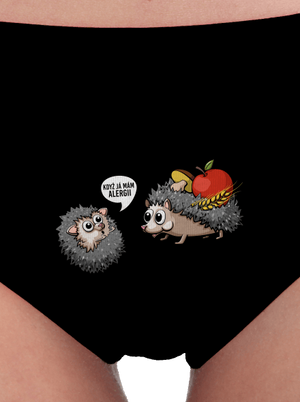 Alergický ježek dámské kalhotky Black