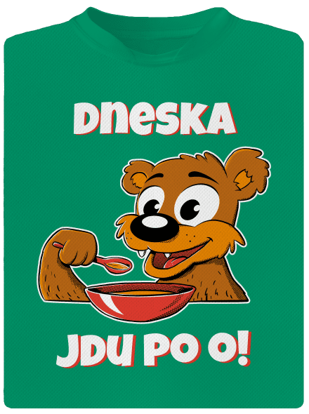 Dneska jdu po o dětské sportovní tričko Kelly Green Mal