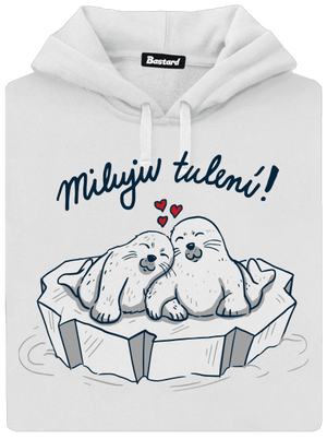 Miluju tulení dámská mikina klokanka White