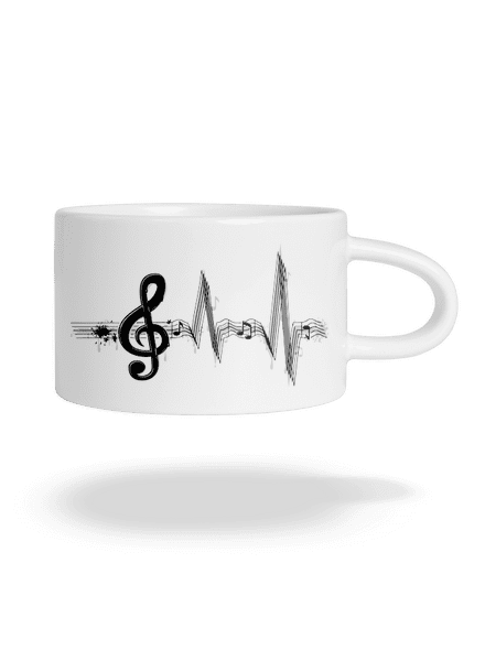 Žiju muzikou hrnek makronka White