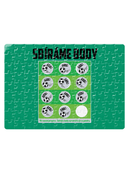 Sbíráme body - fotbal puzzle White