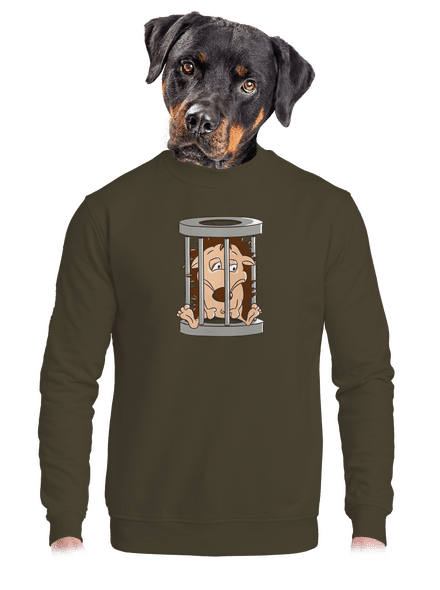 Ježeček v kleci unisex mikina bez kapuce Urban Khaki