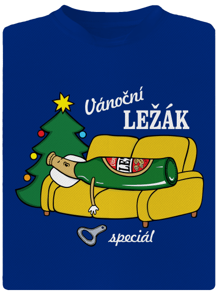 Vánoční ležák pánské sportovní tričko Royal Blue Mal