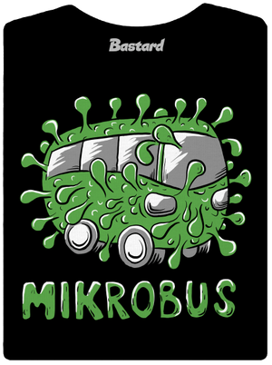 Mikrobus dámské tričko s lemem Black