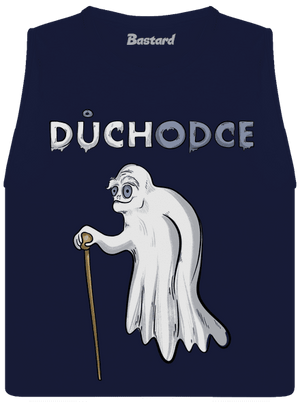 Duch důchodce dámské tílko volné Navy