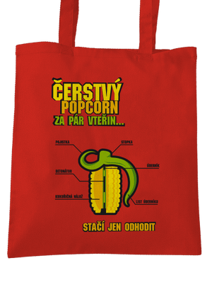 Čerstvý popcorn taška Bright Red