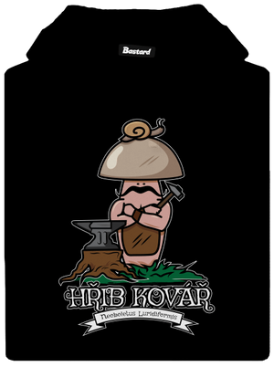 Hřib kovář dámská mikina klokanka Black