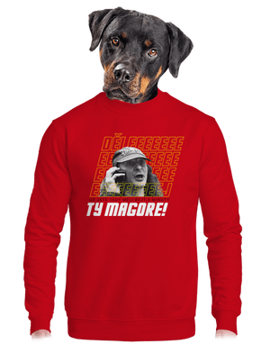 B18: Jiří Kára unisex mikina bez kapuce Red