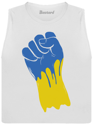 Ukrajina - Ruka dámské tílko volné White