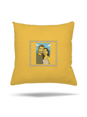 Simpsonovi z vlastní fotky polštář Yellow Gold