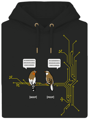 Beep and Peep unisex mikina premium Dark Black