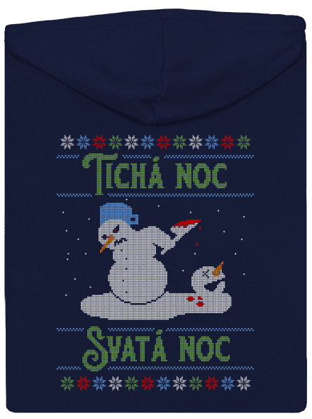 Vánoční koleda pánská mikina na zip Navy