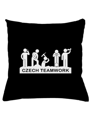 Czech Teamwork polštář Black