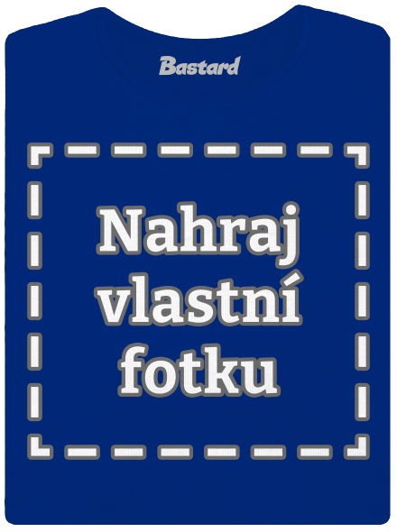 Vlastní potisk dámské tričko s lemem Royal Blue Mal