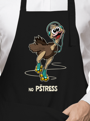 No pštress zástěra Black