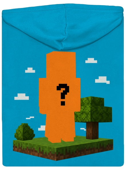 Minecraft z vlastní fotky dámská mikina na zip Blue Atol