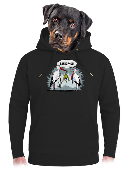 Banik p*čo! unisex mikina premium Dark Black