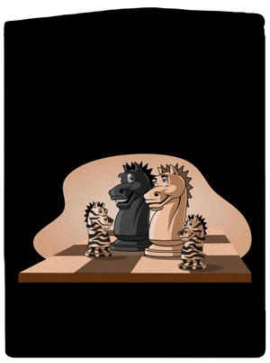 Šachová rodina dámská mikina na zip Black